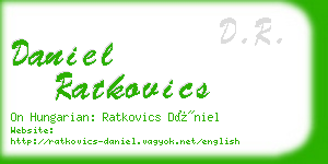 daniel ratkovics business card